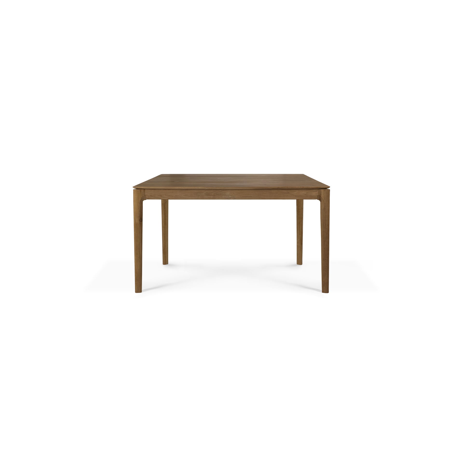 Table à manger extensible en teck naturel avec rallonge dissimulée pour salle à manger