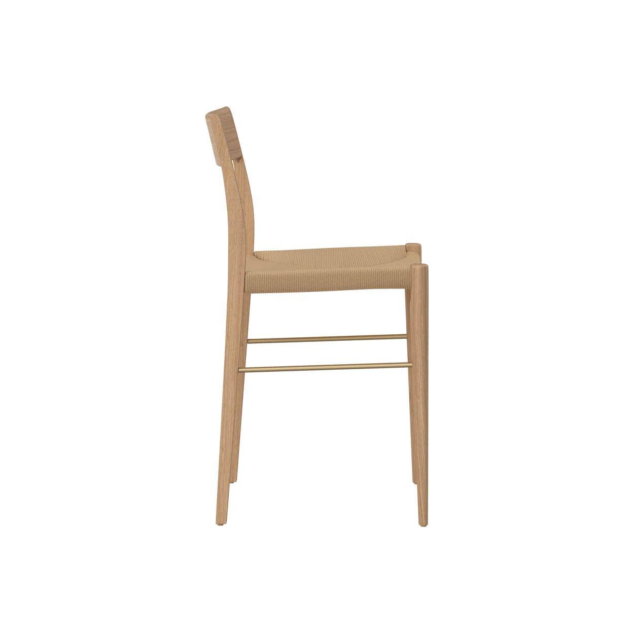 Tabouret de comptoir moderne en chêne blanc et corde naturelle avec assise tressée pour cuisine et salle à manger