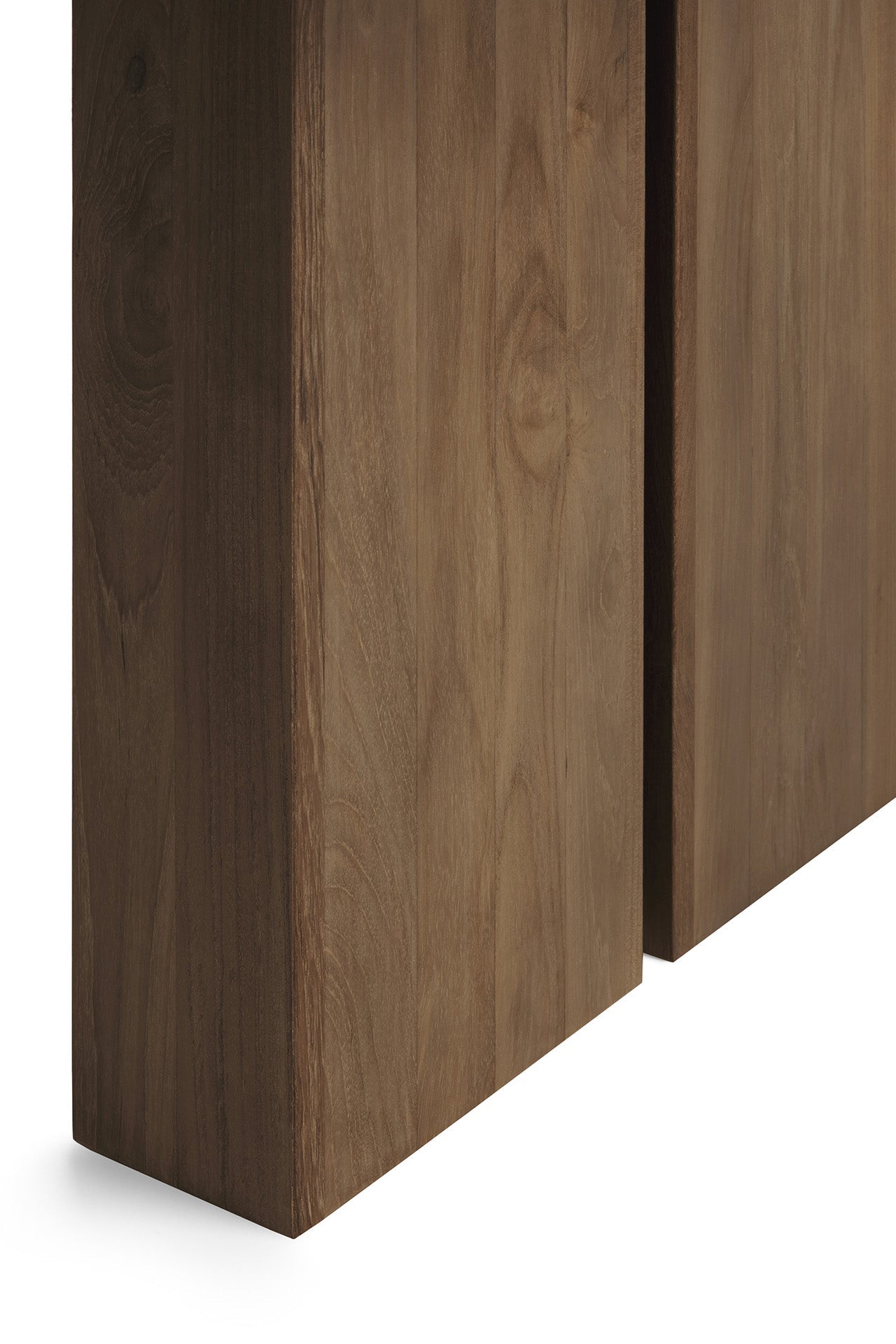 Table à manger extensible en teck massif rustique avec rallonge papillon pour salle à manger