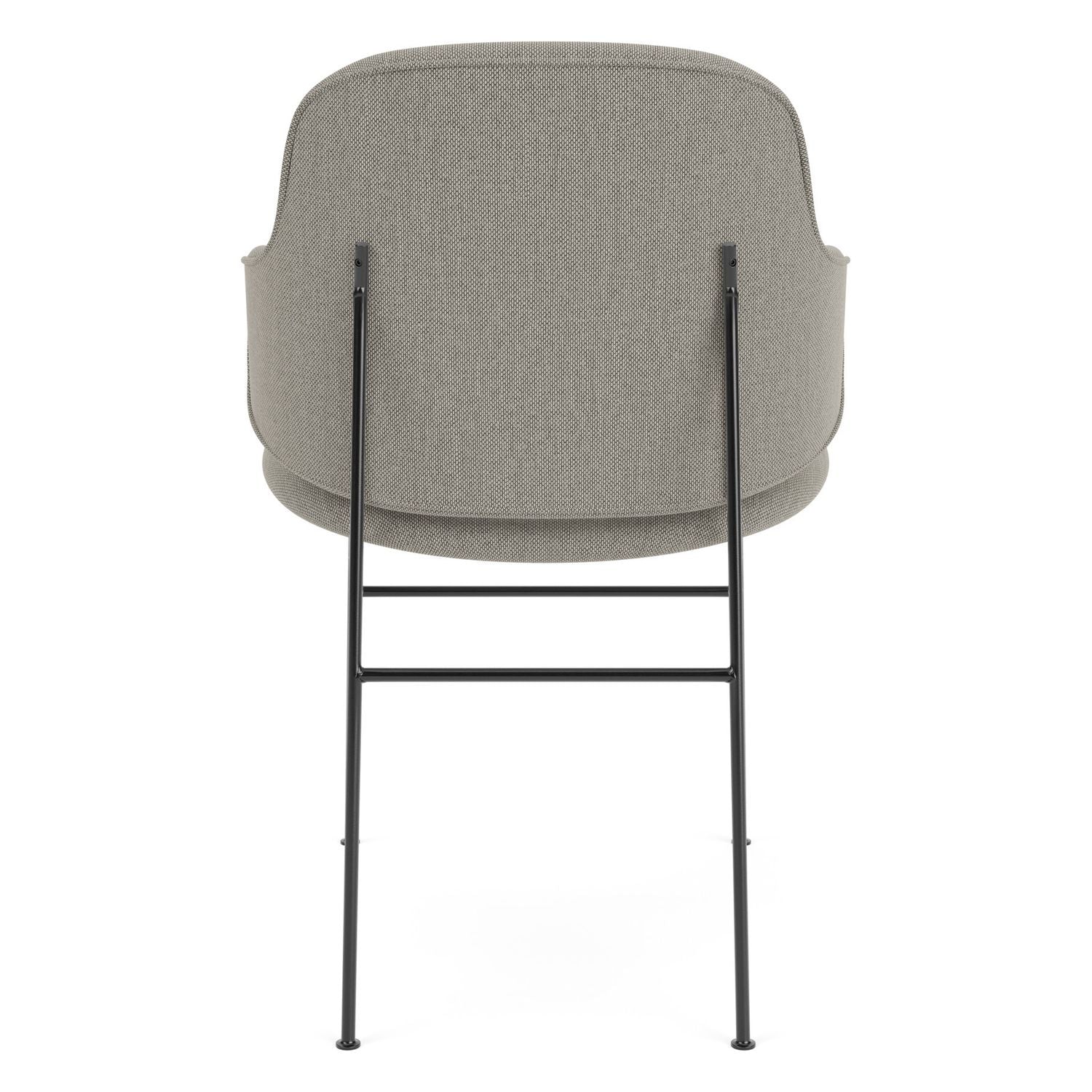 Chaise de salle à manger entièrement tapissée de style scandinave, avec support dorsal enveloppant