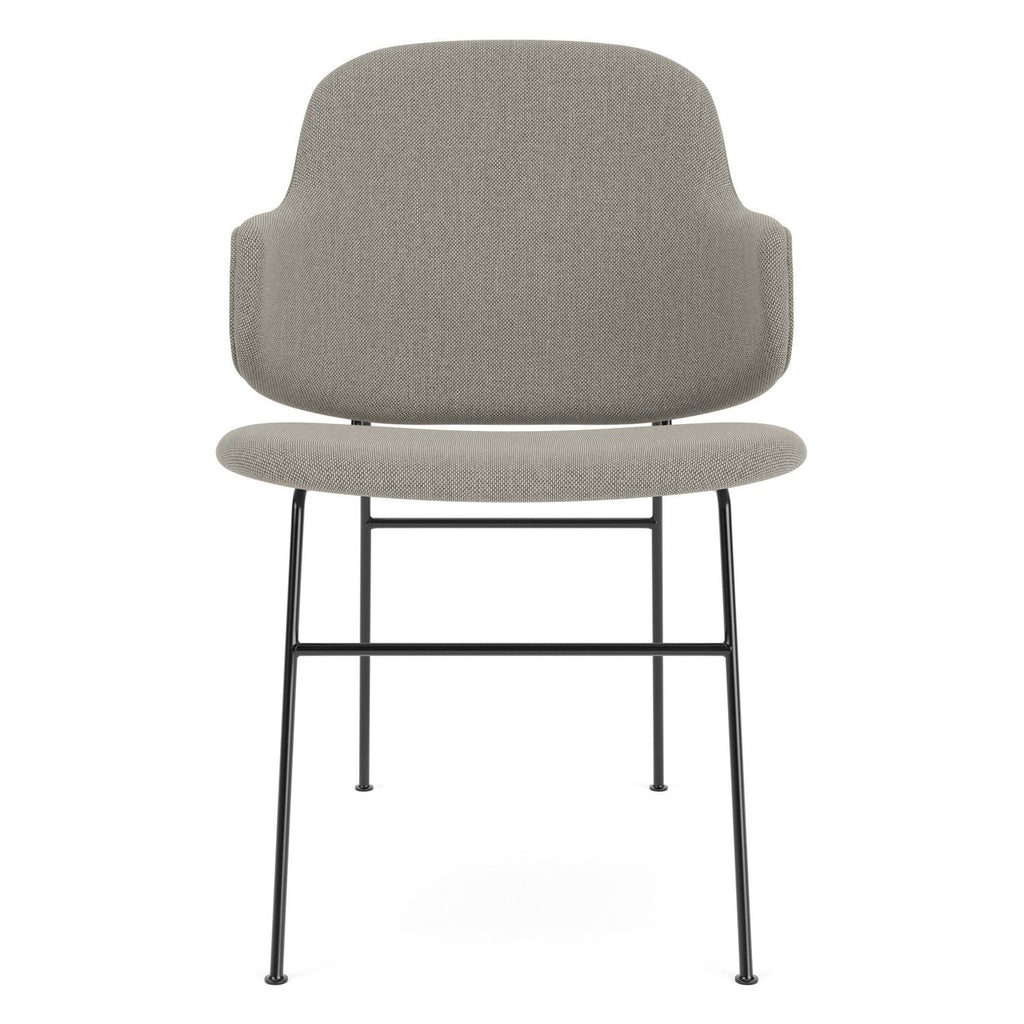 Chaise de salle à manger entièrement tapissée de style scandinave, avec support dorsal enveloppant