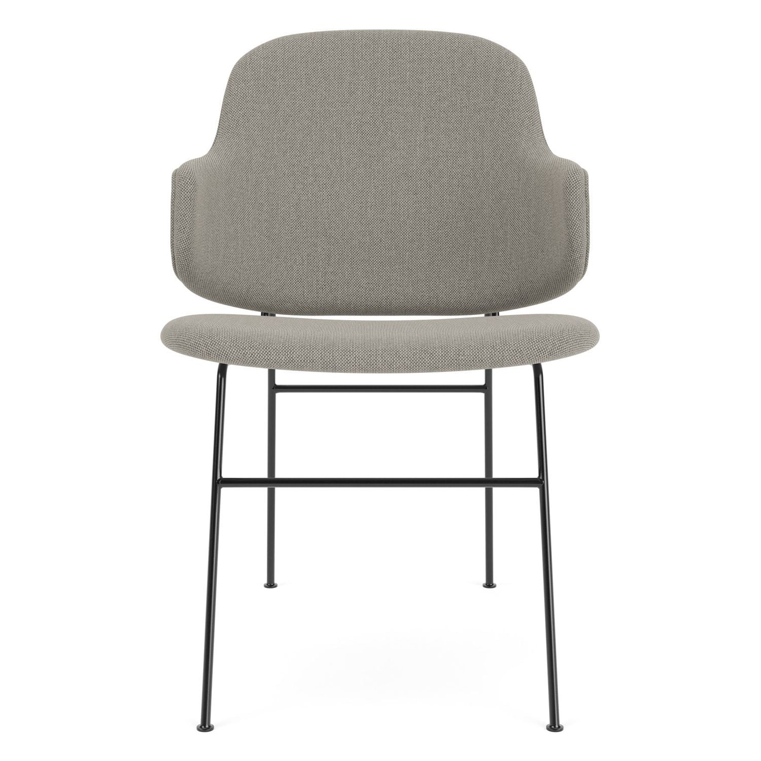 Chaise de salle à manger entièrement tapissée de style scandinave, avec support dorsal enveloppant