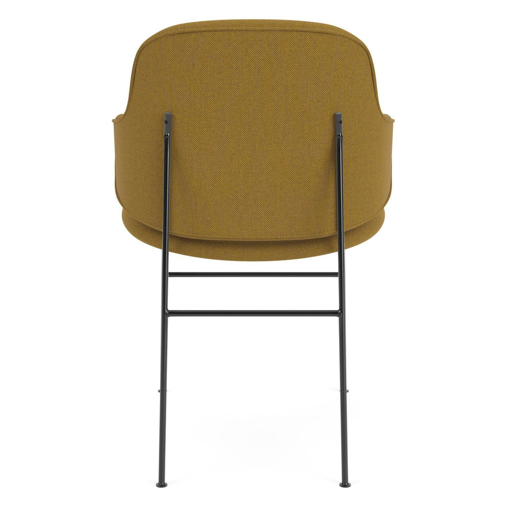 Chaise de salle à manger entièrement tapissée de style scandinave, avec support dorsal enveloppant