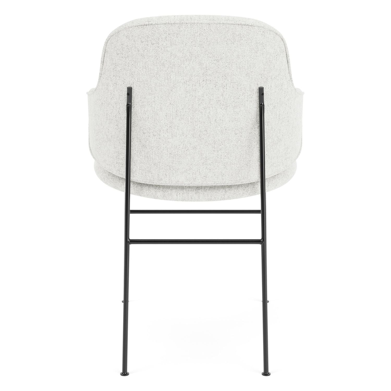 Chaise de salle à manger entièrement tapissée de style scandinave, avec support dorsal enveloppant