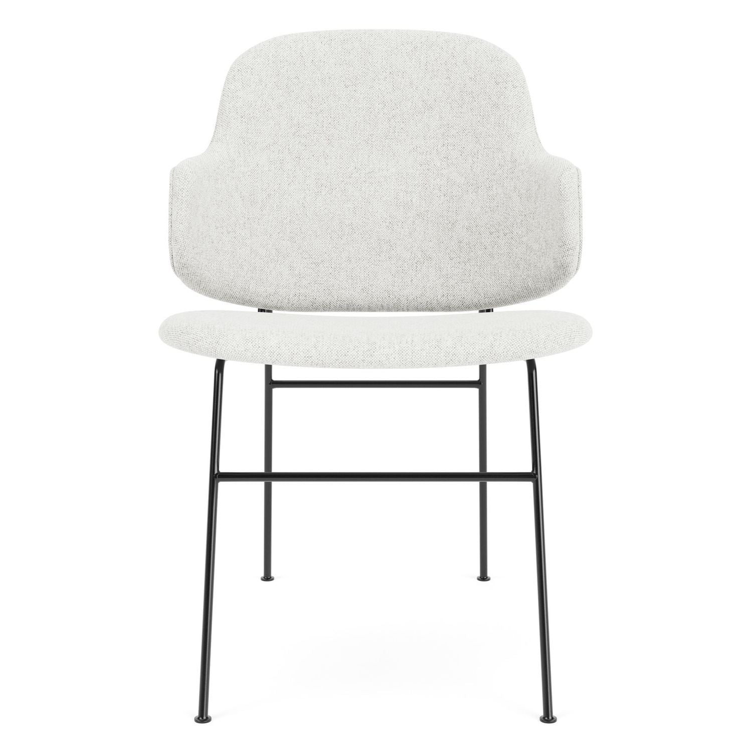 Chaise de salle à manger entièrement tapissée de style scandinave, avec support dorsal enveloppant