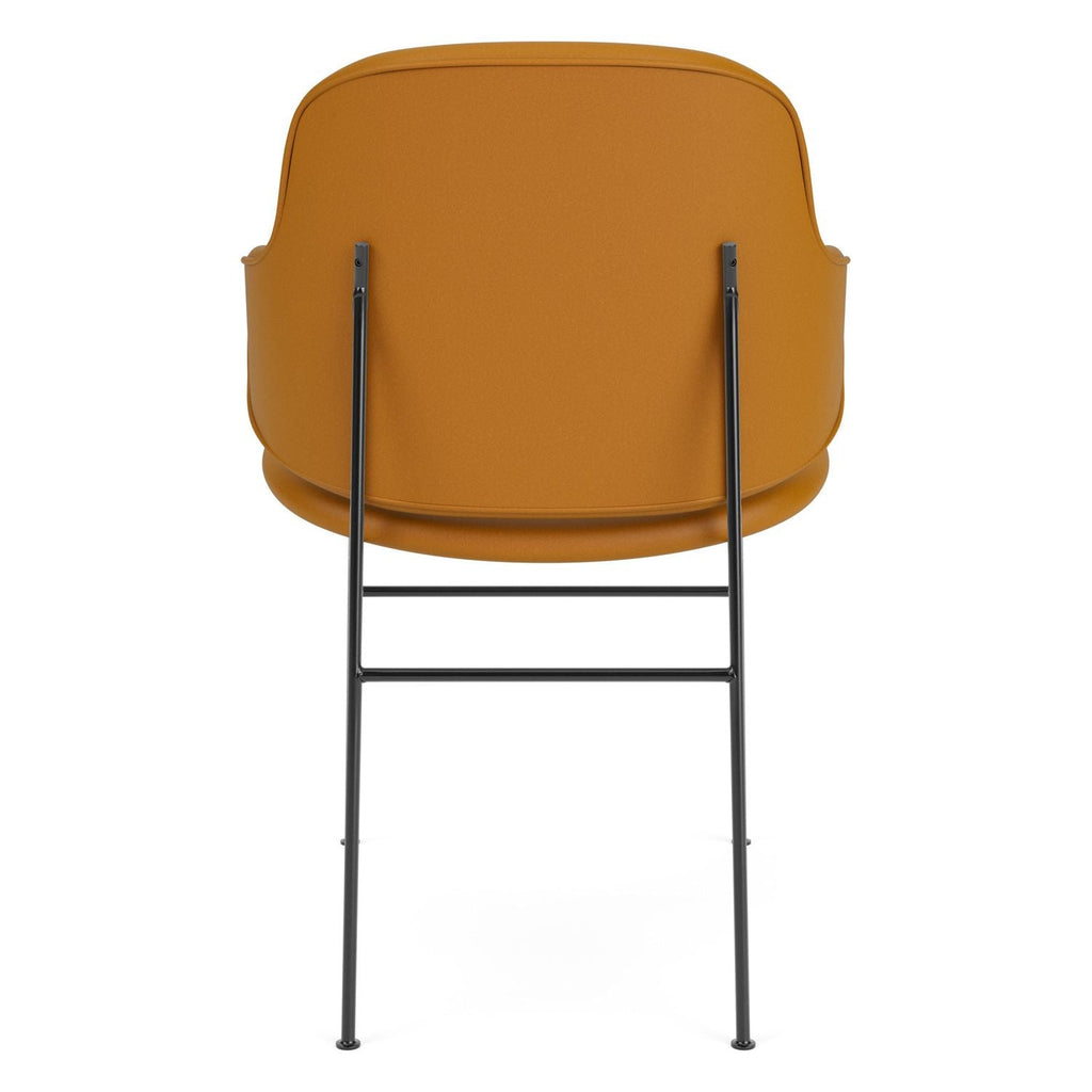 Chaise de salle à manger entièrement tapissée de style scandinave, avec support dorsal enveloppant