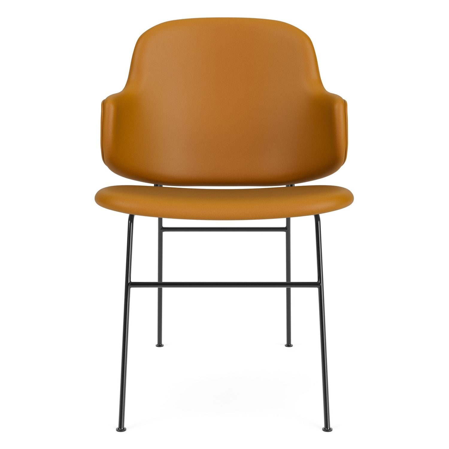 Chaise de salle à manger entièrement tapissée de style scandinave, avec support dorsal enveloppant