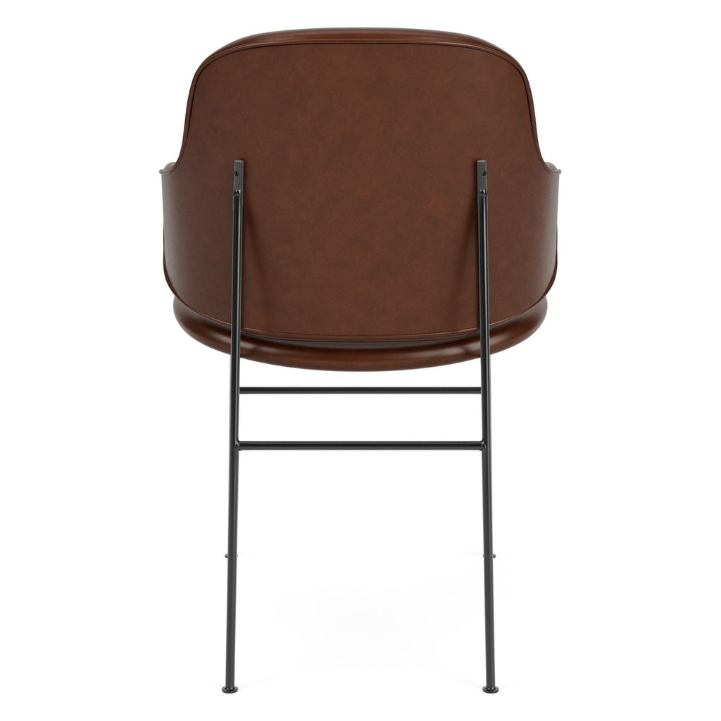 Chaise de salle à manger entièrement tapissée de style scandinave, avec support dorsal enveloppant