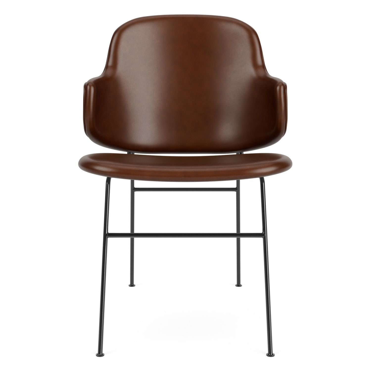 Chaise de salle à manger entièrement tapissée de style scandinave, avec support dorsal enveloppant