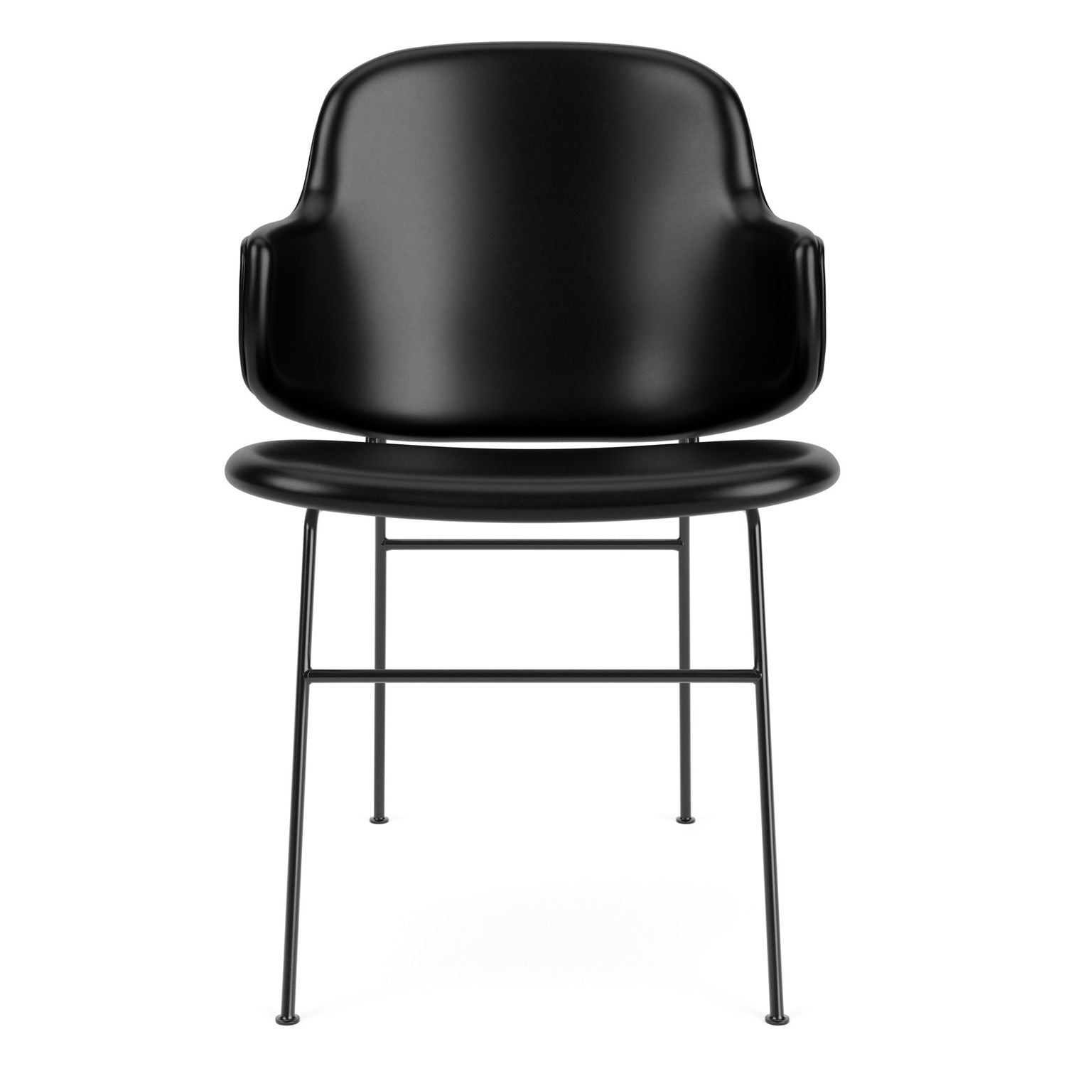 Chaise de salle à manger entièrement tapissée de style scandinave, avec support dorsal enveloppant