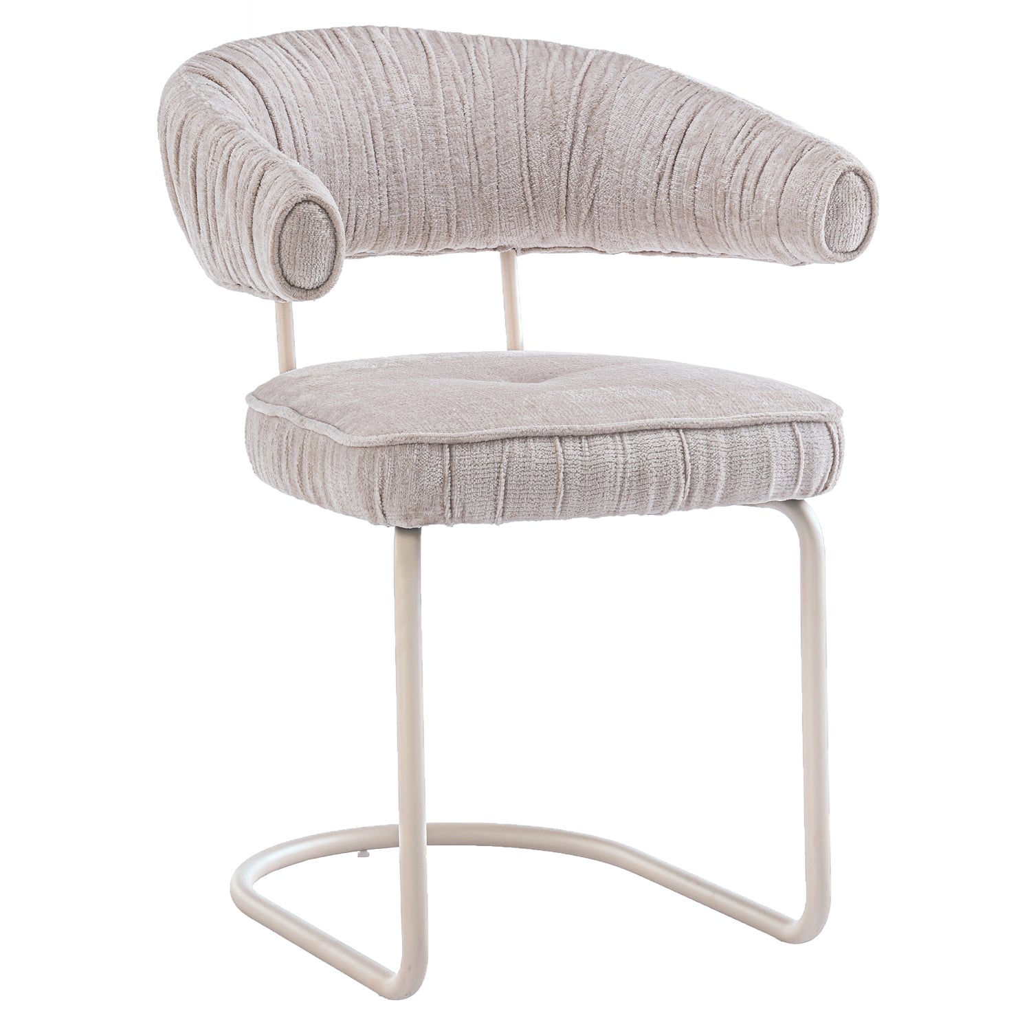 Chaise de salle à manger contemporaine en tissu avec accoudoirs et dossier ergonomique moelleux pour salle à manger