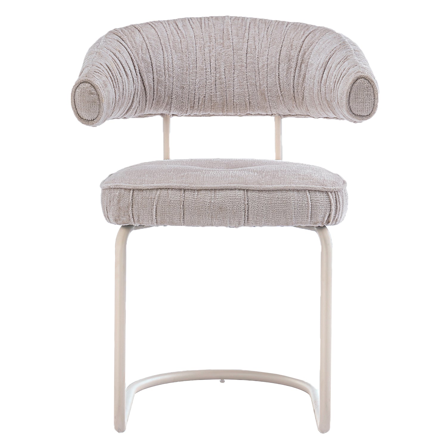 Chaise de salle à manger contemporaine en tissu avec accoudoirs et dossier ergonomique moelleux pour salle à manger