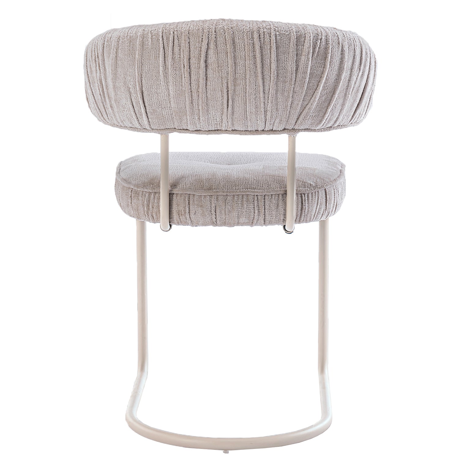 Chaise de salle à manger contemporaine en tissu avec accoudoirs et dossier ergonomique moelleux pour salle à manger