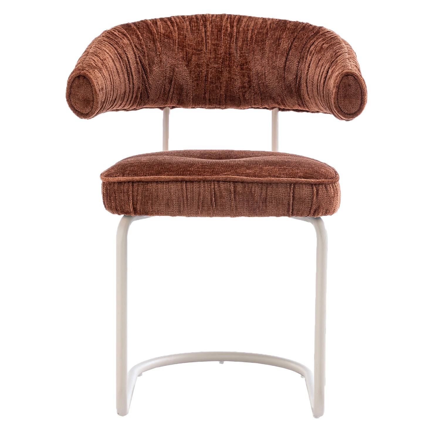 Chaise de salle à manger contemporaine en tissu avec accoudoirs et dossier ergonomique moelleux pour salle à manger