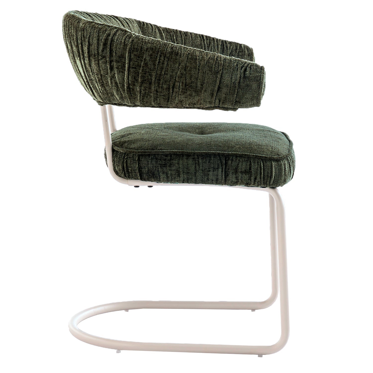 Chaise de salle à manger contemporaine en tissu avec accoudoirs et dossier ergonomique moelleux pour salle à manger