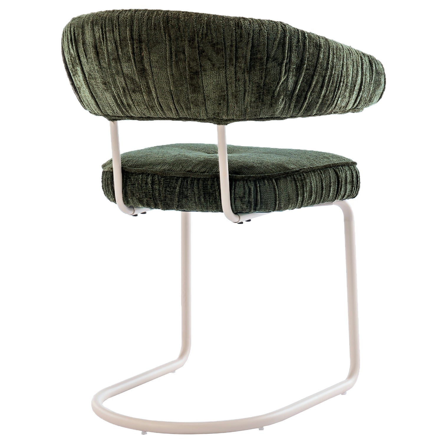 Chaise de salle à manger contemporaine en tissu avec accoudoirs et dossier ergonomique moelleux pour salle à manger