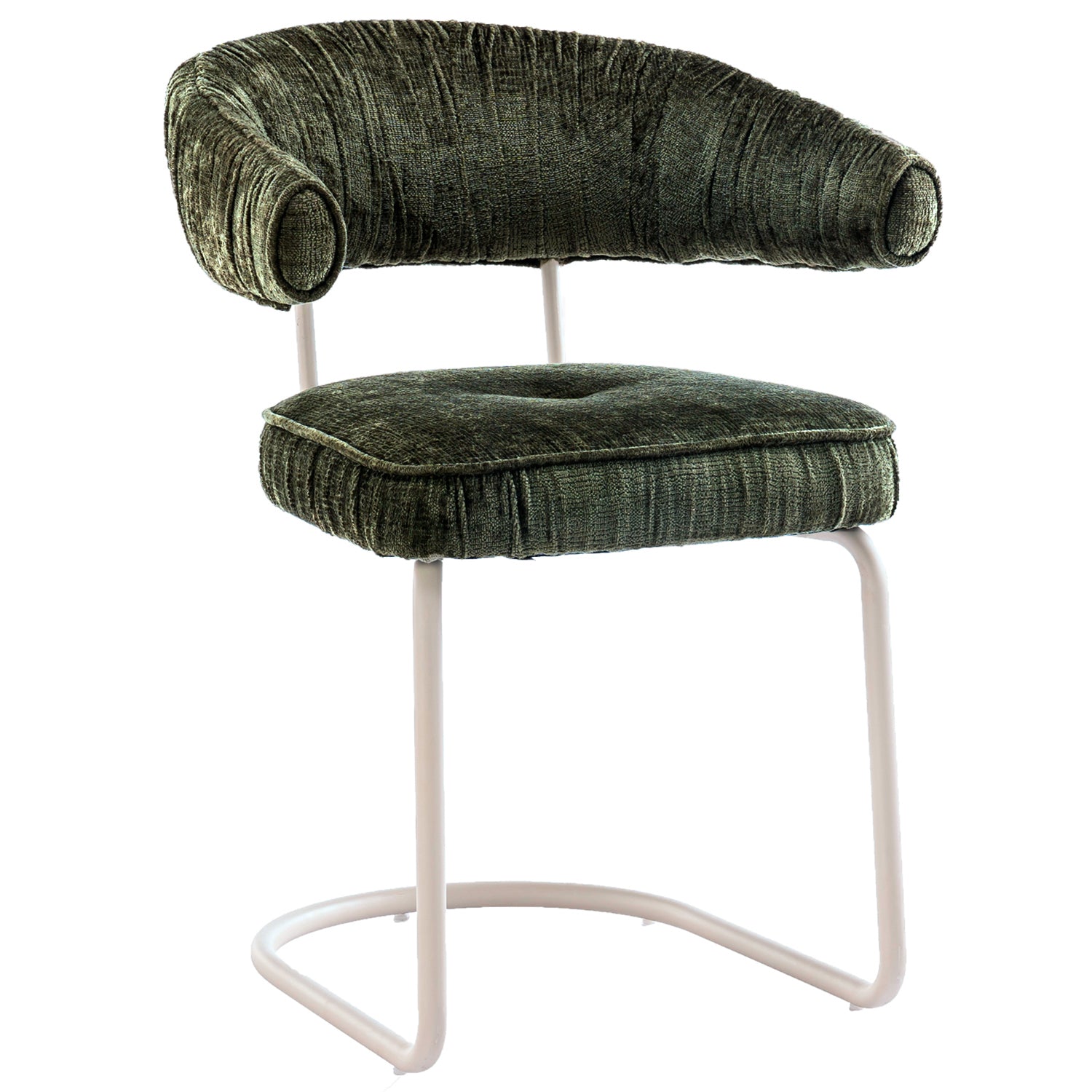 Chaise de salle à manger contemporaine en tissu avec accoudoirs et dossier ergonomique moelleux pour salle à manger