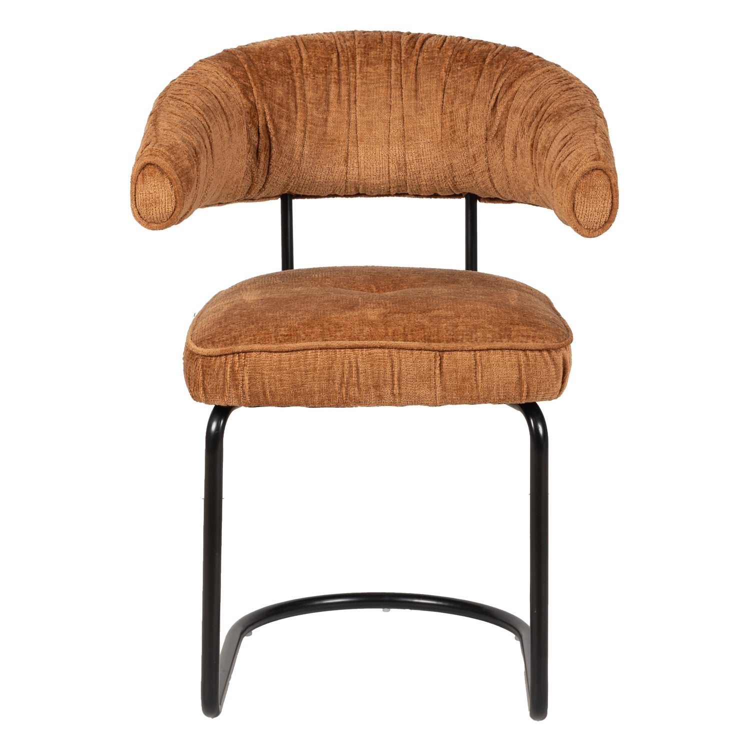 Chaise de salle à manger contemporaine en tissu avec accoudoirs et dossier ergonomique moelleux pour salle à manger