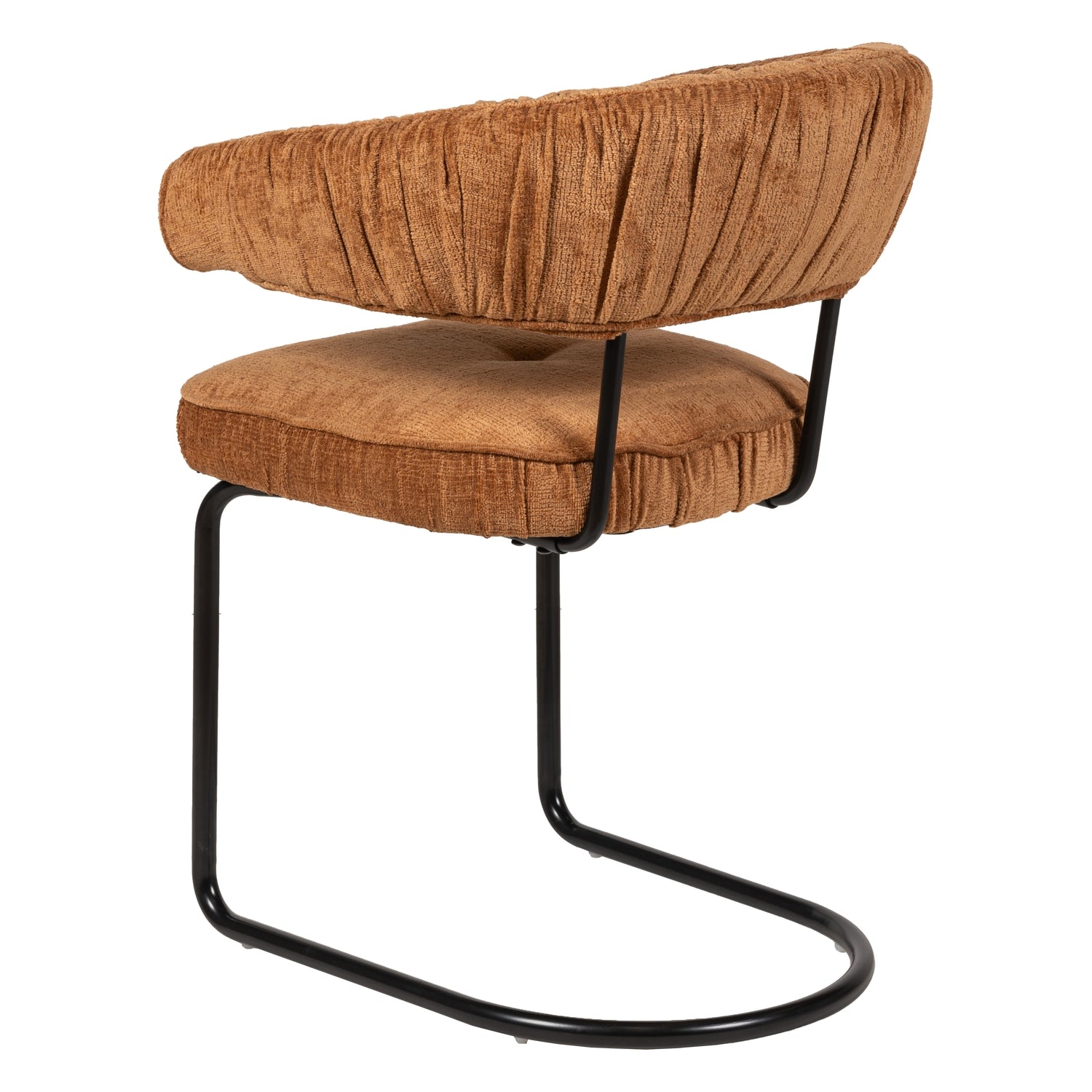Chaise de salle à manger contemporaine en tissu avec accoudoirs et dossier ergonomique moelleux pour salle à manger