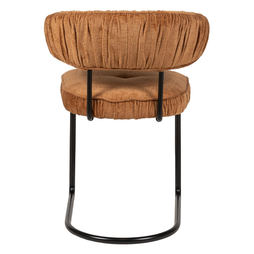 Chaise de salle à manger contemporaine en tissu avec accoudoirs et dossier ergonomique moelleux pour salle à manger