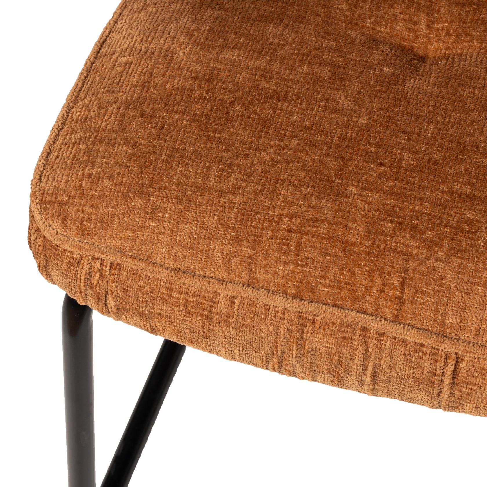 Chaise de salle à manger contemporaine en tissu avec accoudoirs et dossier ergonomique moelleux pour salle à manger