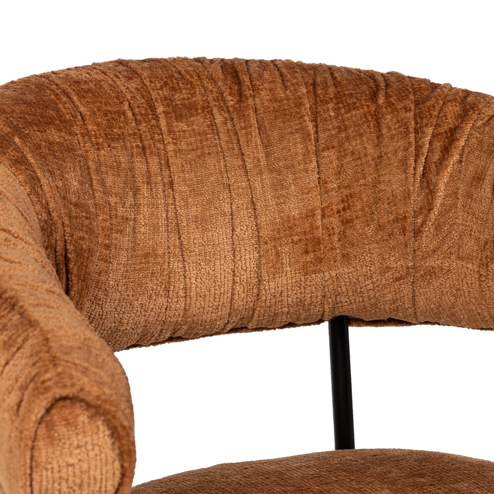 Chaise de salle à manger contemporaine en tissu avec accoudoirs et dossier ergonomique moelleux pour salle à manger
