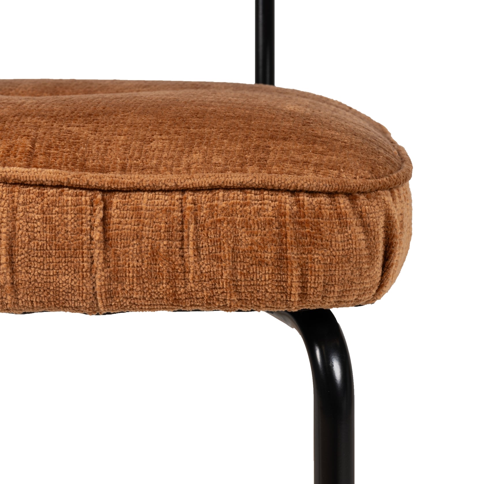 Chaise de salle à manger contemporaine en tissu avec accoudoirs et dossier ergonomique moelleux pour salle à manger