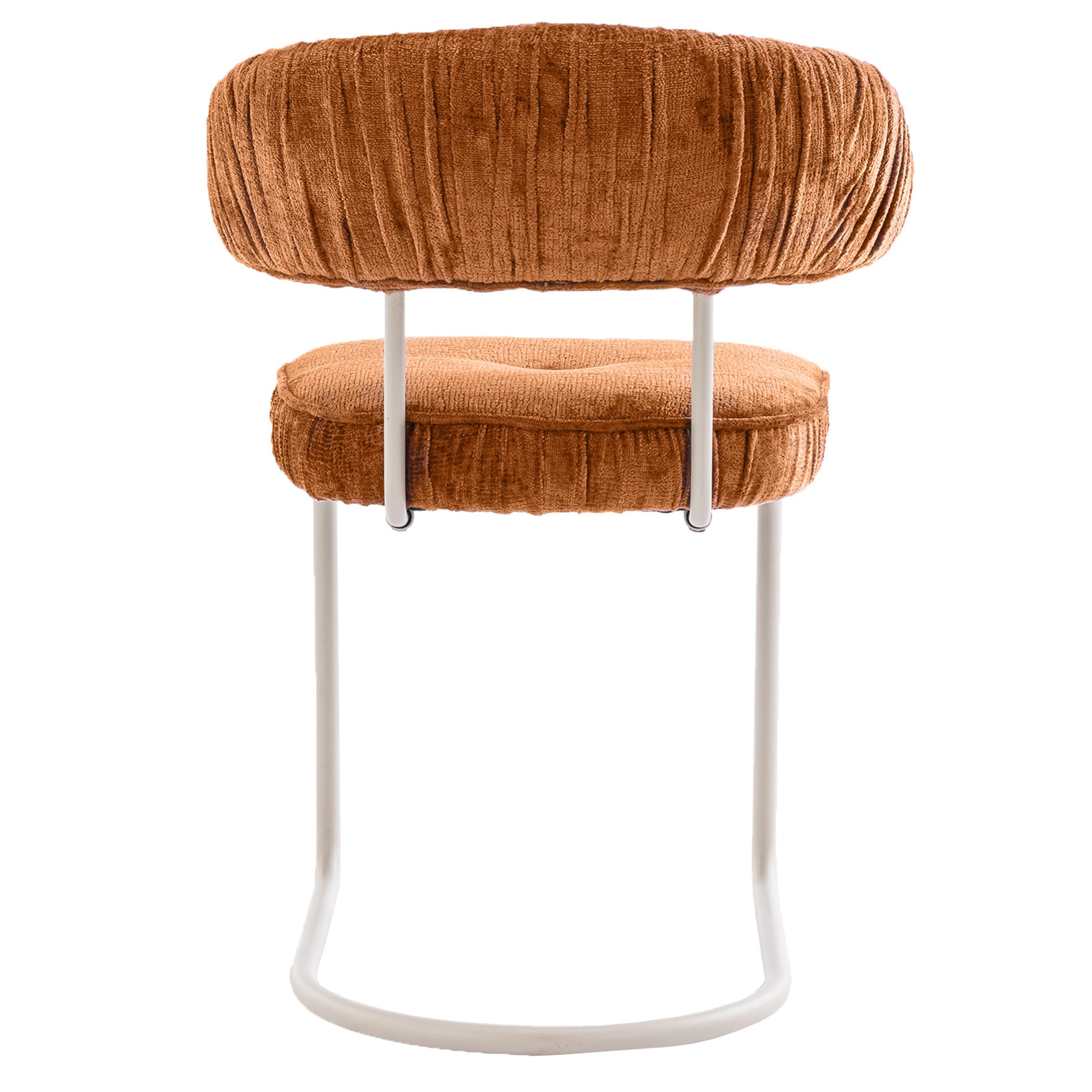 Chaise de salle à manger contemporaine en tissu avec accoudoirs et dossier ergonomique moelleux pour salle à manger