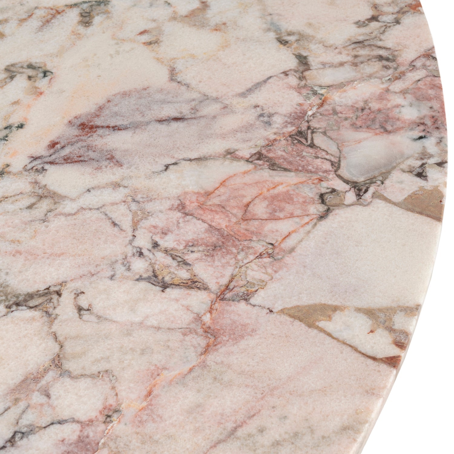 Table à manger Statement Stone Drum avec plateau en travertin ou en marbre pour salle à manger