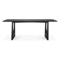 Table à manger rectangulaire en chêne massif Statement avec bords adoucis pour salle à manger