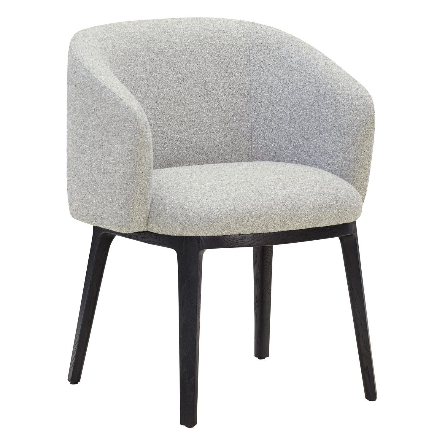 Chaise de salle à manger moderne en acier rembourré avec coque galet sculptée