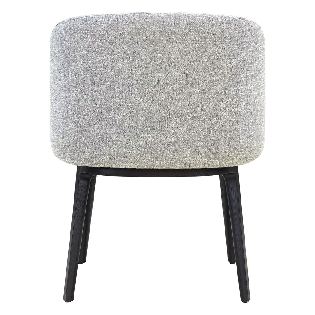 Chaise de salle à manger moderne en acier rembourré avec coque galet sculptée