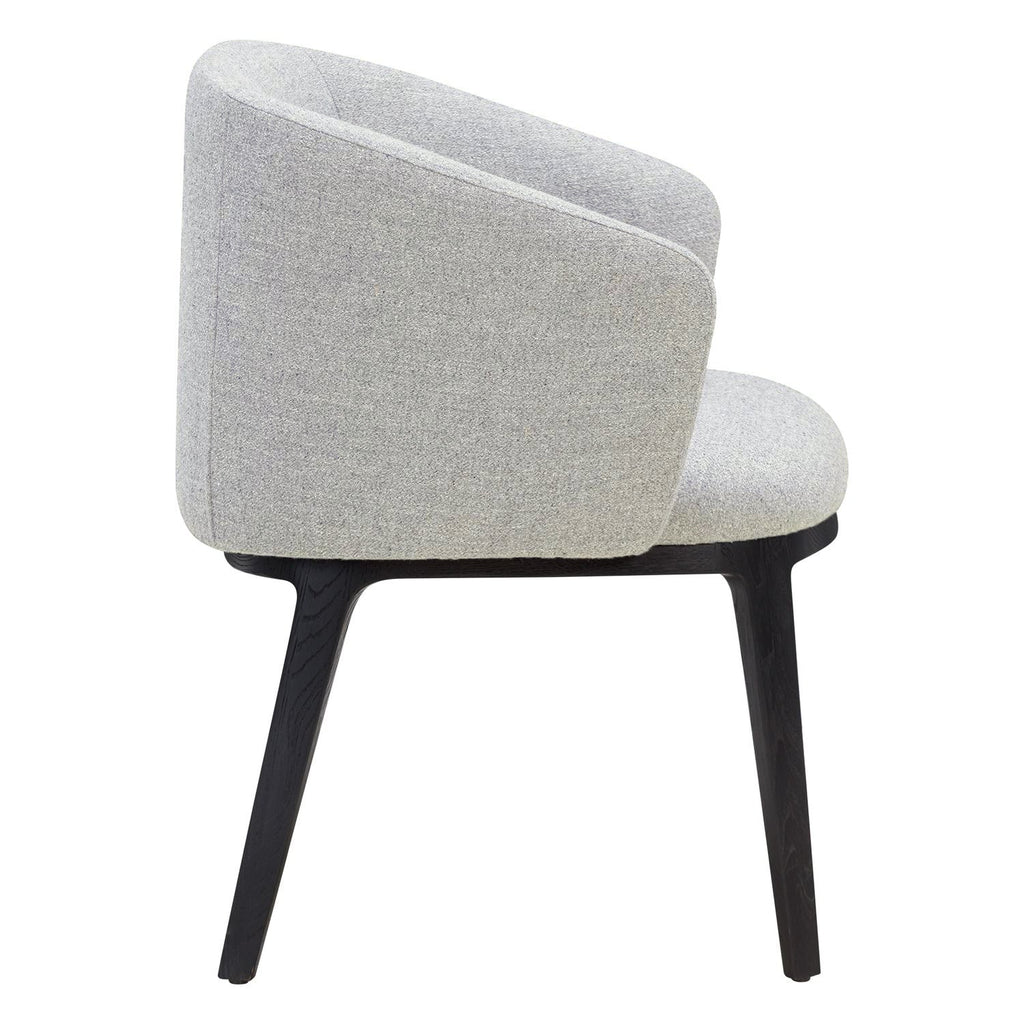 Chaise de salle à manger moderne en acier rembourré avec coque galet sculptée