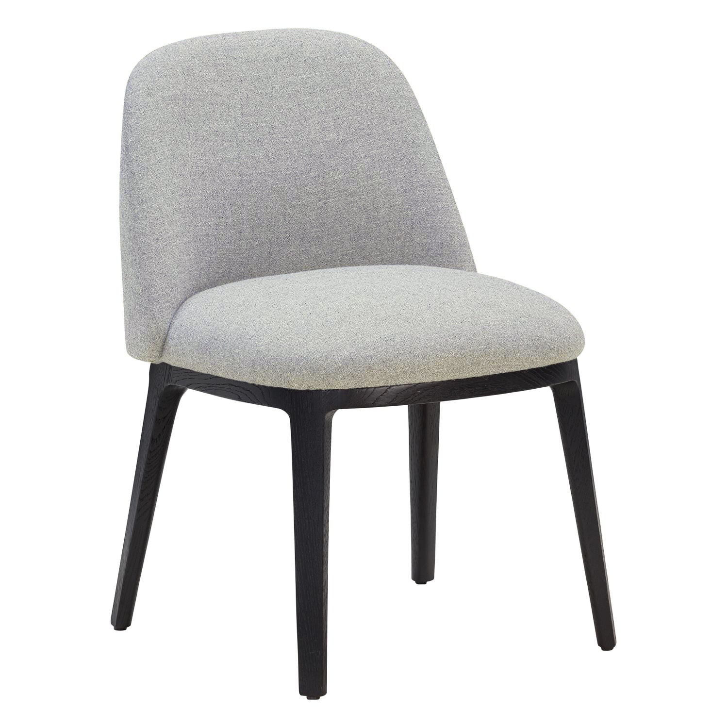 Chaise de salle à manger latérale moderne en acier rembourré avec coque galet sculptée pour salle à manger