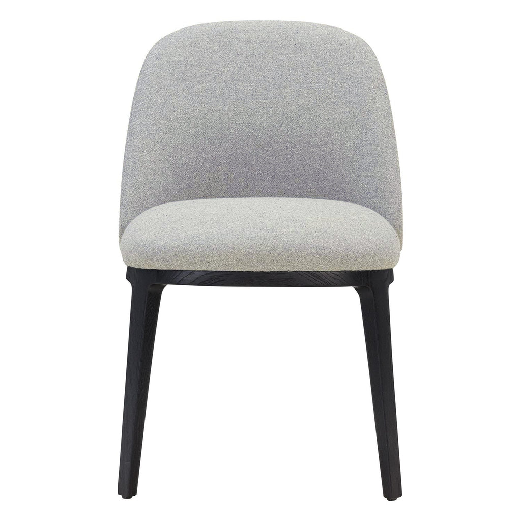 Chaise de salle à manger latérale moderne en acier rembourré avec coque galet sculptée pour salle à manger