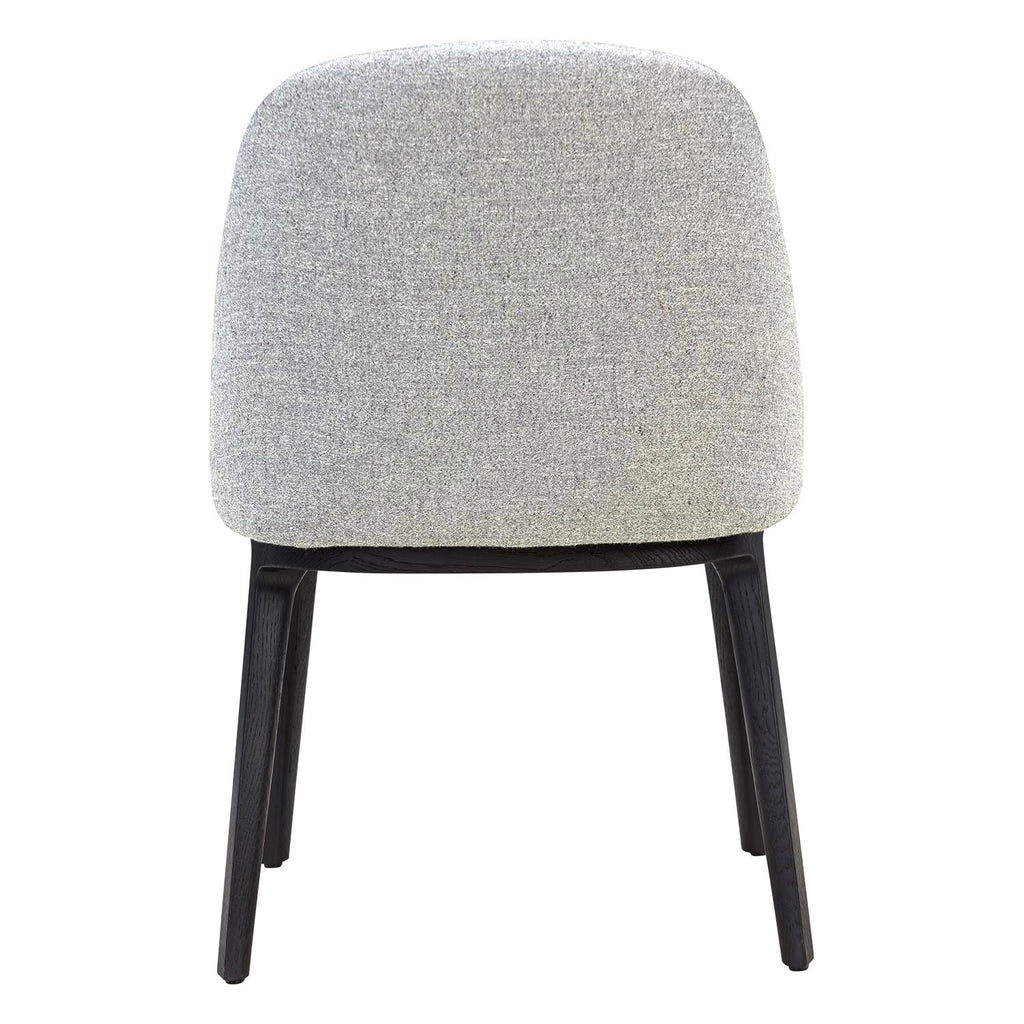 Chaise de salle à manger latérale moderne en acier rembourré avec coque galet sculptée pour salle à manger