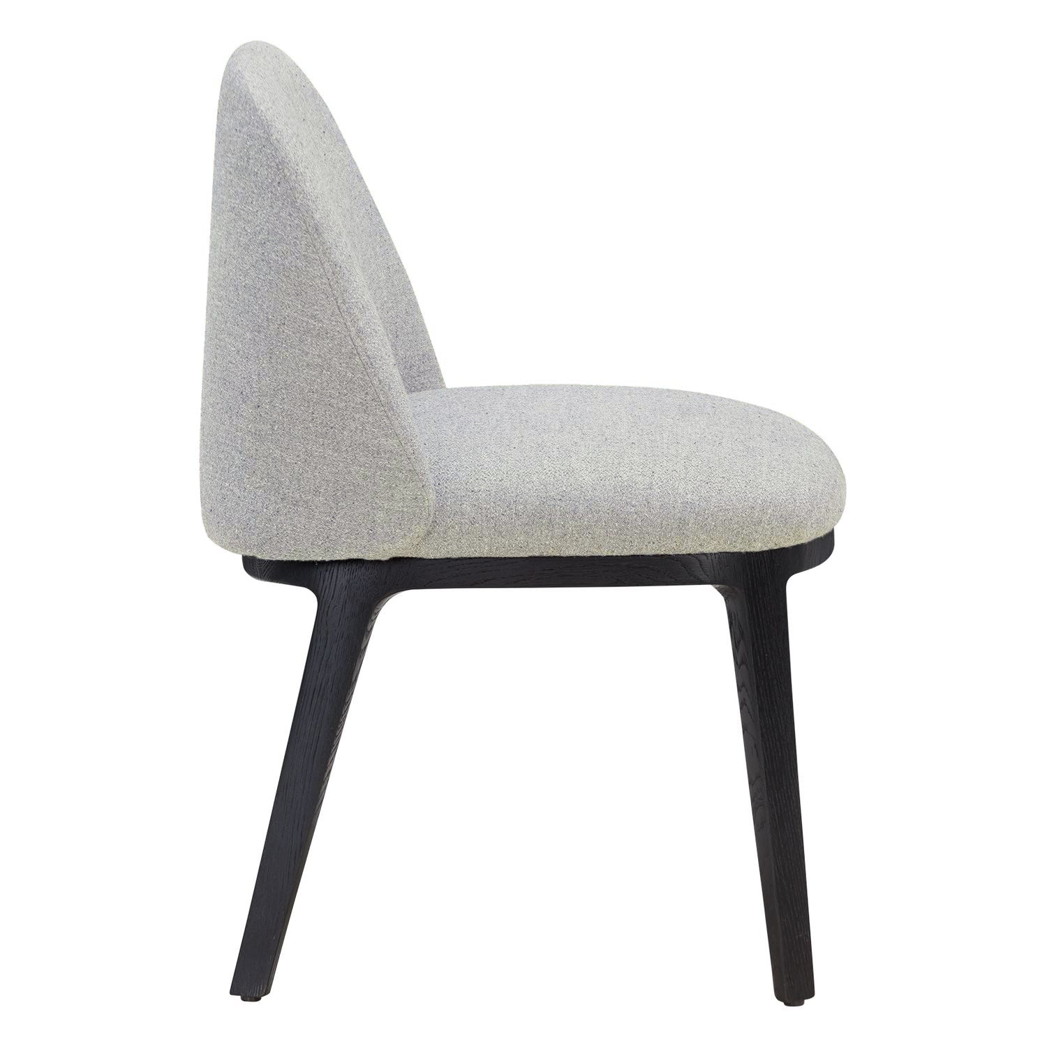 Chaise de salle à manger latérale moderne en acier rembourré avec coque galet sculptée pour salle à manger