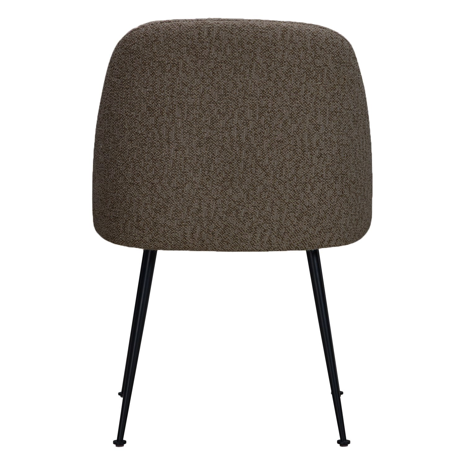 Chaise de salle à manger contemporaine en tissu et acier avec coque ergonomique rembourrée pour salle à manger