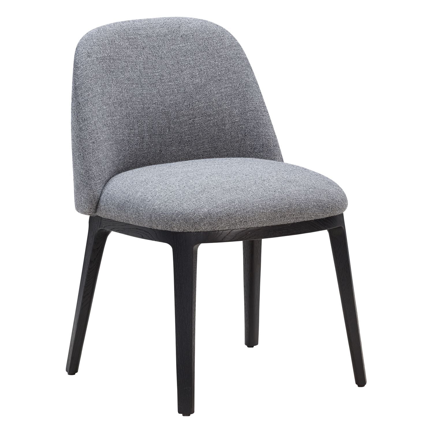 Chaise de salle à manger latérale moderne en acier rembourré avec coque galet sculptée pour salle à manger
