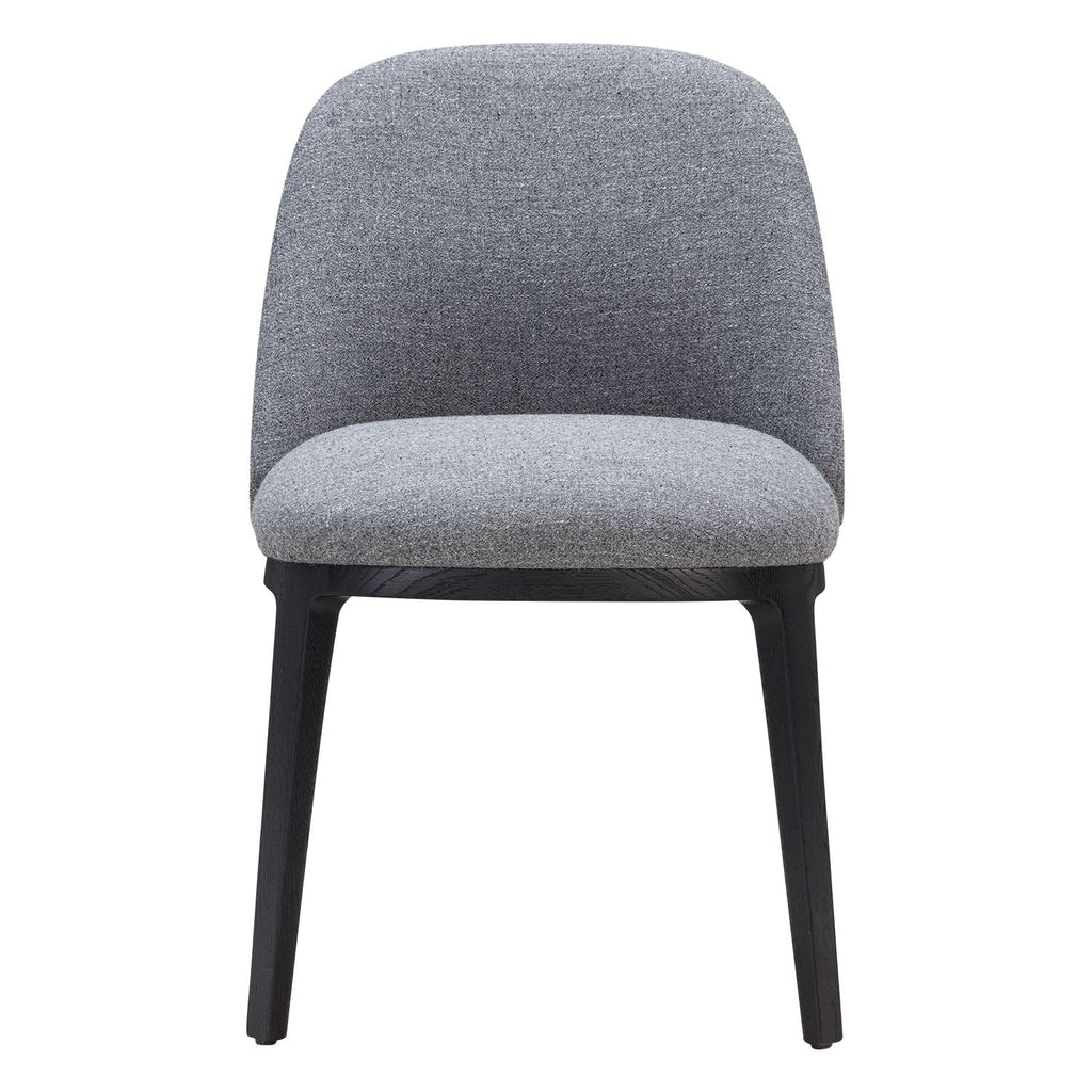 Chaise de salle à manger latérale moderne en acier rembourré avec coque galet sculptée pour salle à manger