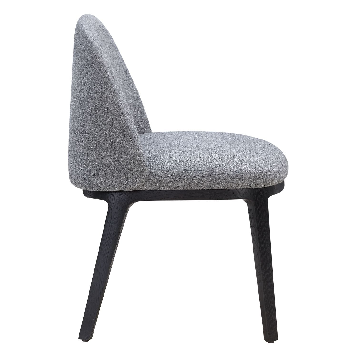 Chaise de salle à manger latérale moderne en acier rembourré avec coque galet sculptée pour salle à manger
