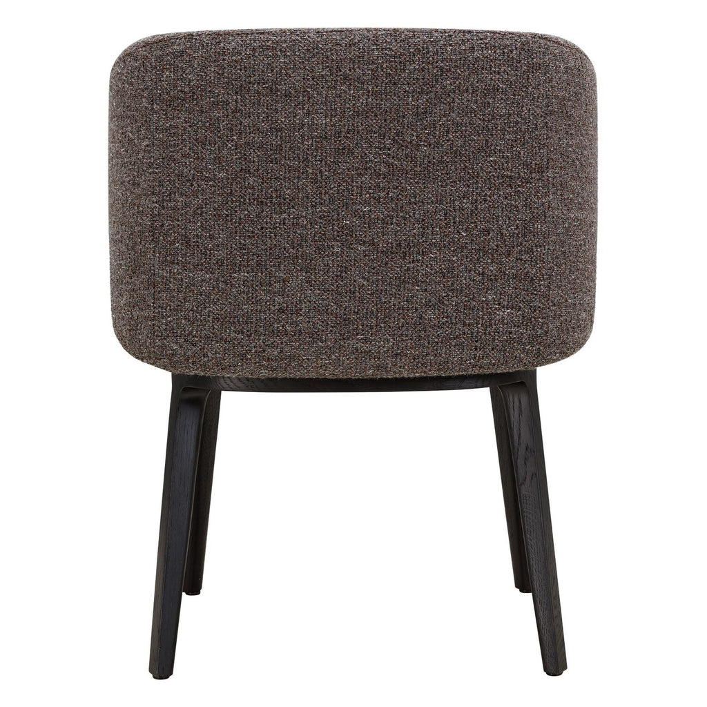 Chaise de salle à manger moderne en acier rembourré avec coque galet sculptée