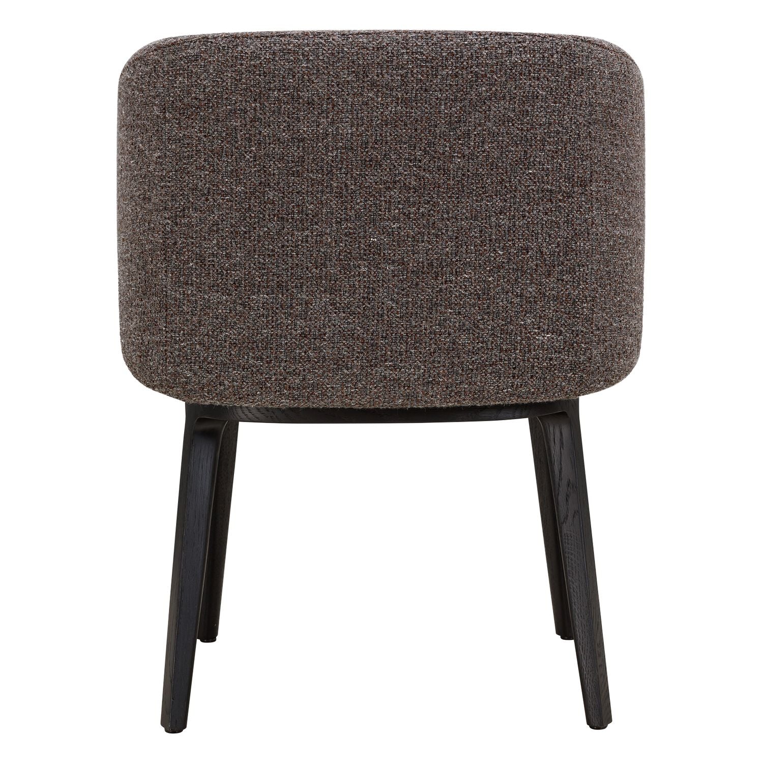 Chaise de salle à manger moderne en acier rembourré avec coque galet sculptée