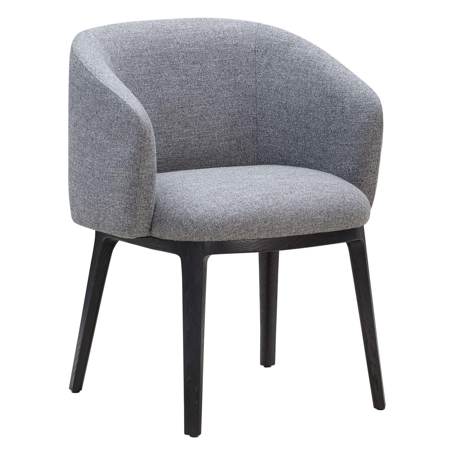 Chaise de salle à manger moderne en acier rembourré avec coque galet sculptée
