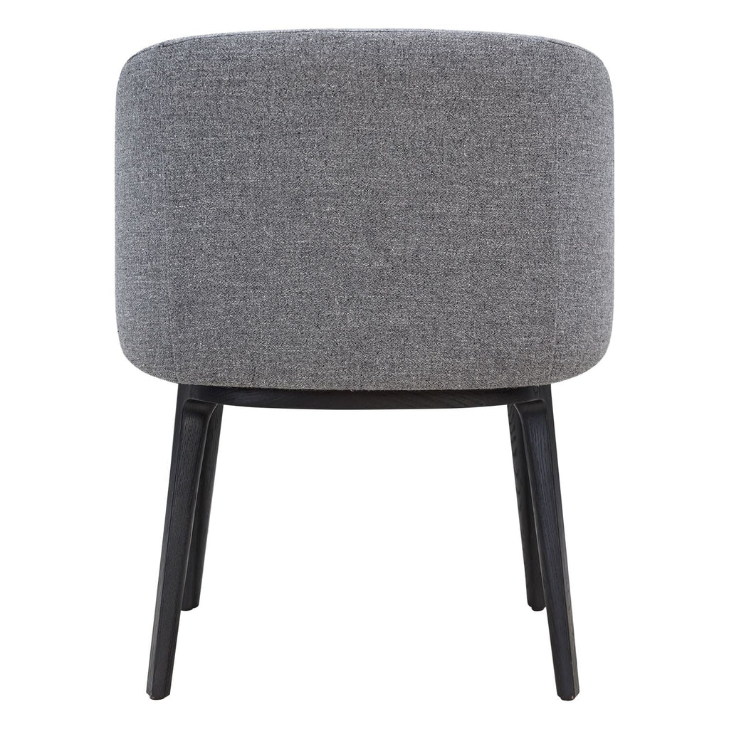 Chaise de salle à manger moderne en acier rembourré avec coque galet sculptée