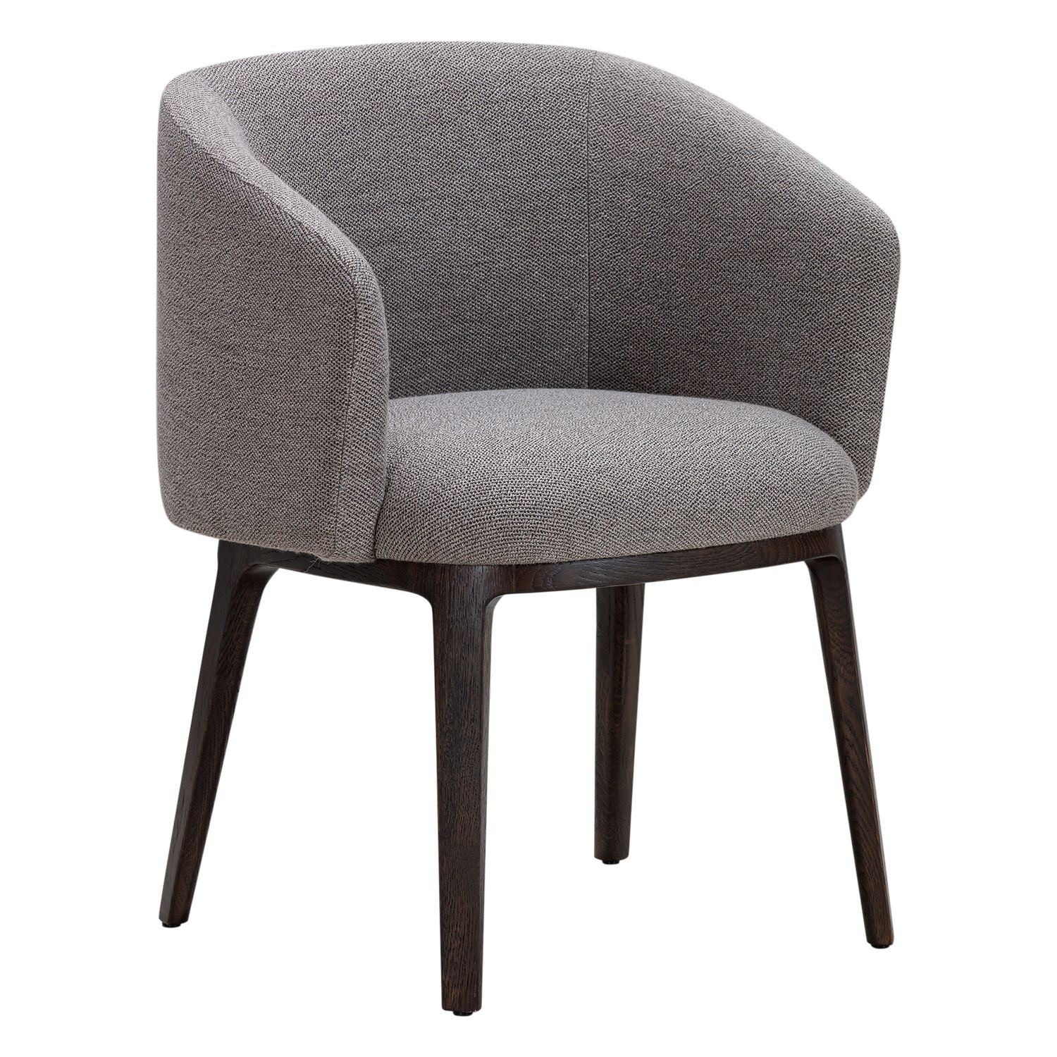 Chaise de salle à manger moderne en acier rembourré avec coque galet sculptée