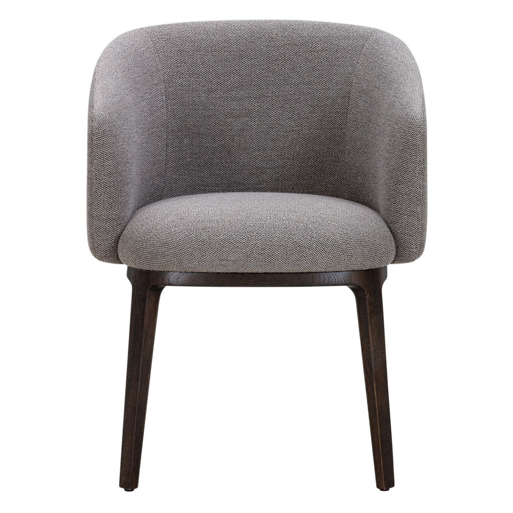 Chaise de salle à manger moderne en acier rembourré avec coque galet sculptée