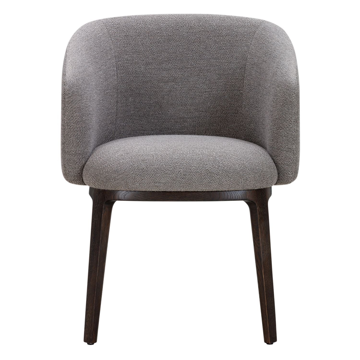 Chaise de salle à manger moderne en acier rembourré avec coque galet sculptée