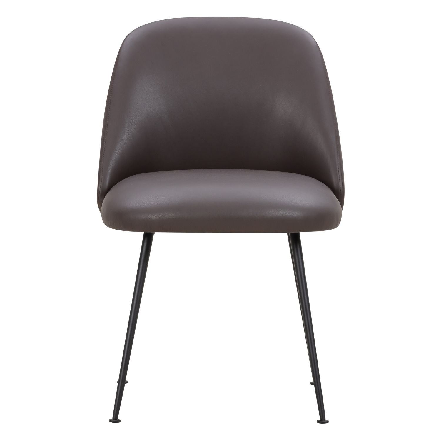 Chaise de salle à manger contemporaine en tissu et acier avec coque ergonomique rembourrée pour salle à manger