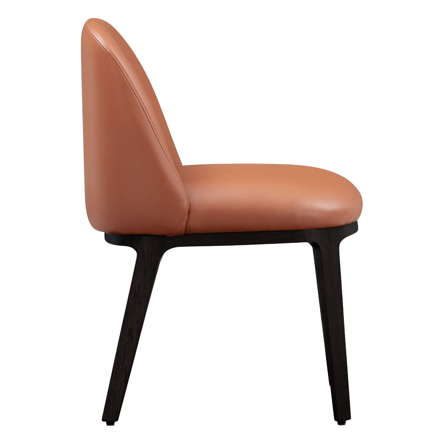 Chaise de salle à manger latérale moderne en acier rembourré avec coque galet sculptée pour salle à manger